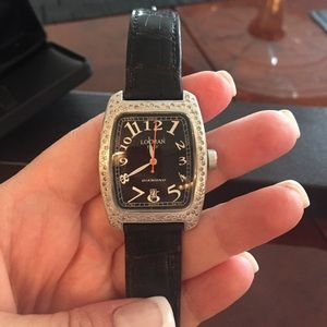 Locman Watch Diamond+Black Alligator Leather